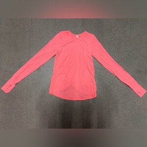 lululemon athletica Bright Coral Long Sleeve Tee